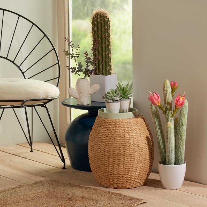 Vase soliflore cactus blanc 'tropical' L'Incroyable